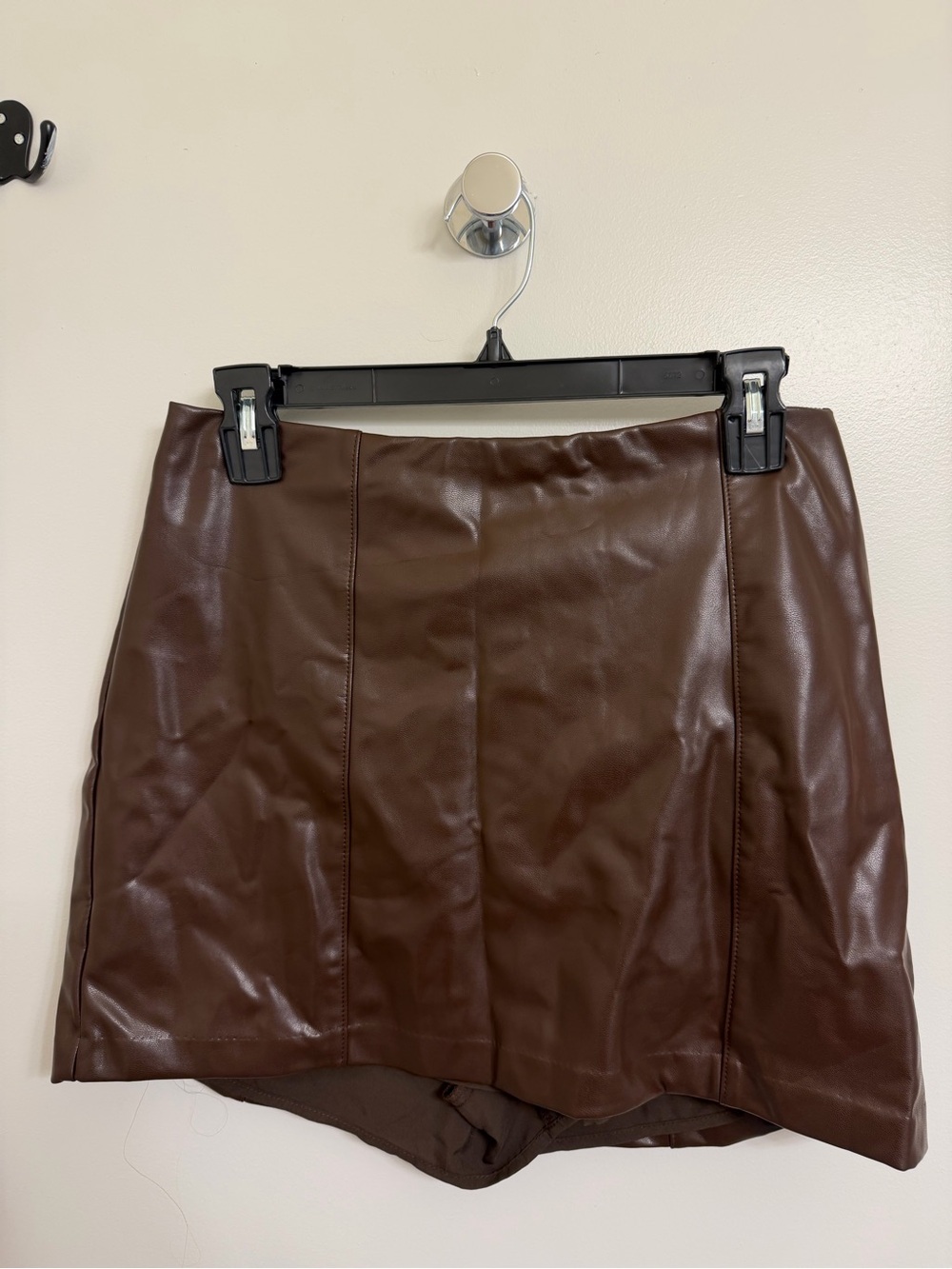 Abercrombie & Fitch Chocolate Brown Faux Leather Mini Skirt NWOT